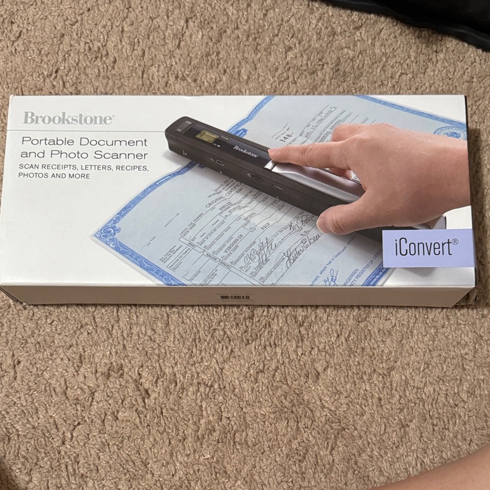 Brookstone iConvert Black Portable Scanner